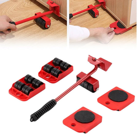 Furniture Moving Tool Heavy Object Mover Furniture Transport Lifter & Furniture Slides Moving House Cabinet Sofa Bed Desk 4 Wheeled Mover Roller 1 Wheel Bar Hand Tools Set