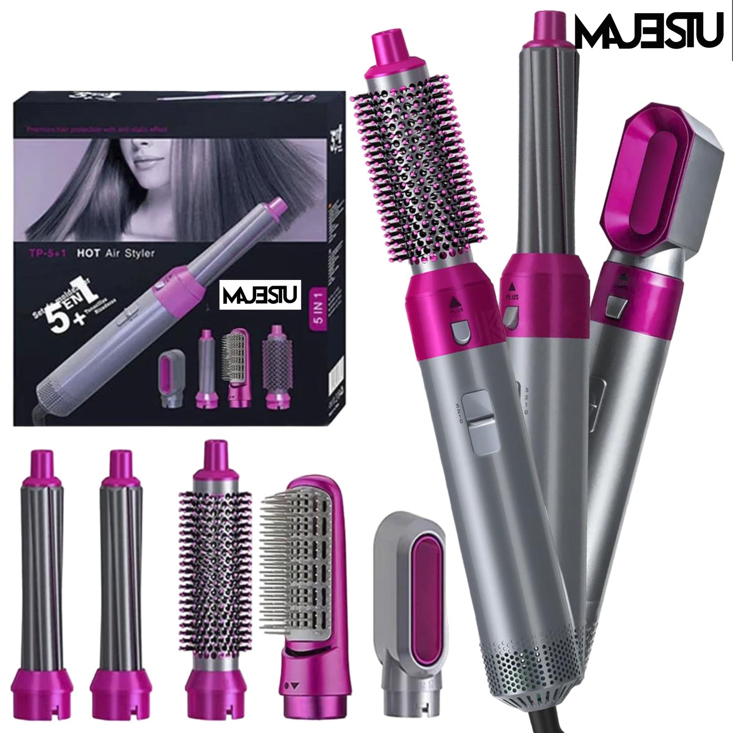 5 in 1 Multifunctional Hair Dryer & Styling Tool 🌸 — Curler + Straightener + Blower