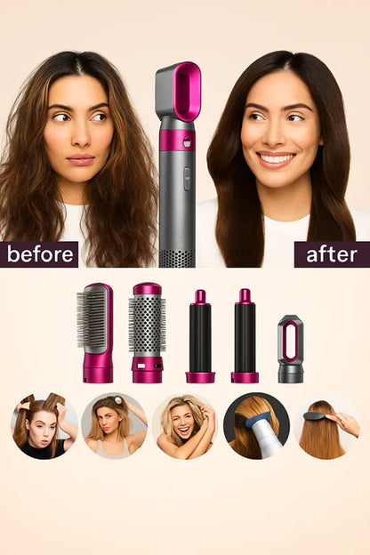 5 in 1 Multifunctional Hair Dryer & Styling Tool 🌸 — Curler + Straightener + Blower