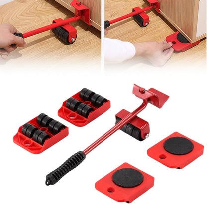 Furniture Moving Tool Heavy Object Mover Furniture Transport Lifter & Furniture Slides Moving House Cabinet Sofa Bed Desk 4 Wheeled Mover Roller 1 Wheel Bar Hand Tools Set