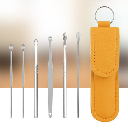 Ear Wax Removal Cleaning Tool Kit 6 Pcs Pick high quality stainless steel Tools