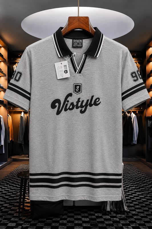 Collar Collection Drop Shoulder Trending Tee - Full Product Shot
