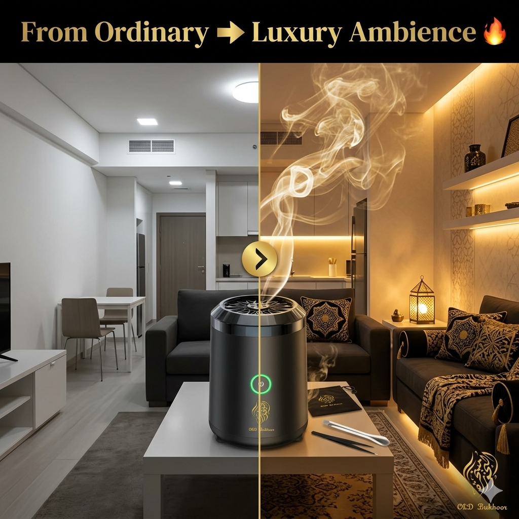 Rechargeable Electric Oud Bukhoor Burner – Luxury Arabic Incense Bakhoor Burner USB Portable