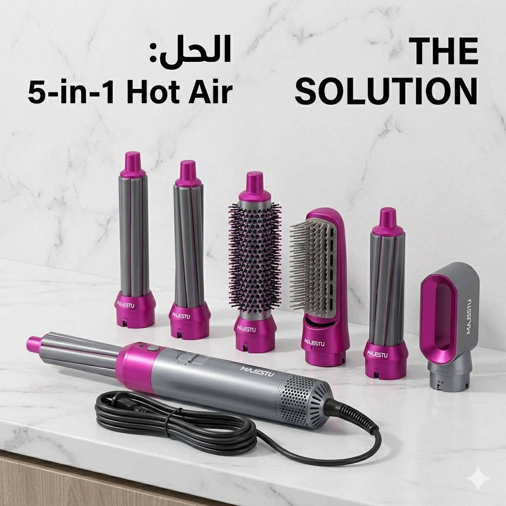 5 in 1 Multifunctional Hair Dryer & Styling Tool 🌸 — Curler + Straightener + Blower