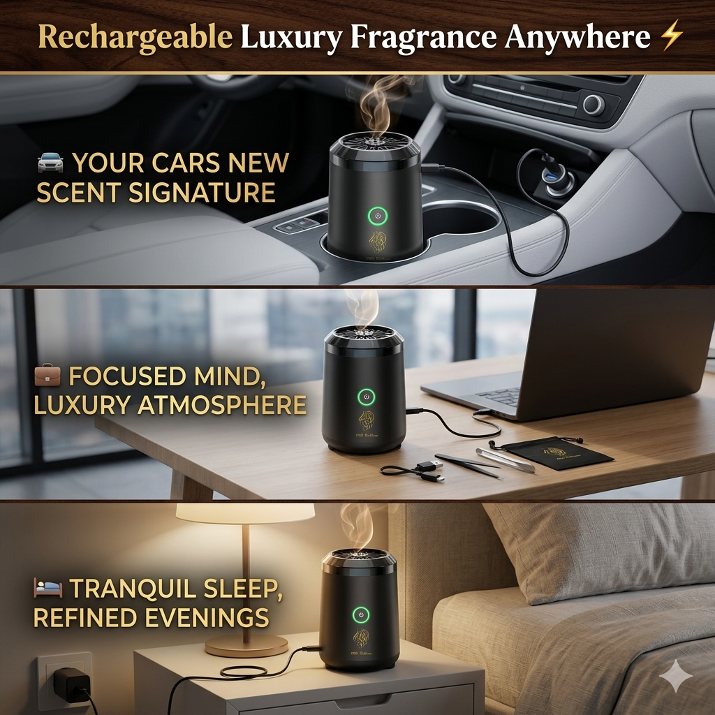 Rechargeable Electric Oud Bukhoor Burner – Luxury Arabic Incense Bakhoor Burner USB Portable