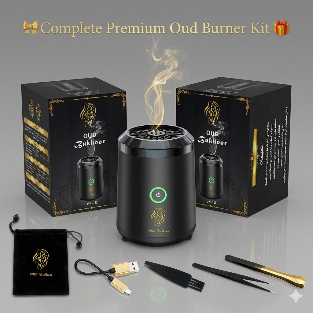 Rechargeable Electric Oud Bukhoor Burner – Luxury Arabic Incense Bakhoor Burner USB Portable