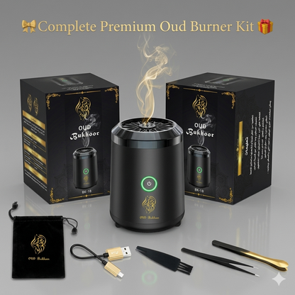 Rechargeable Electric Oud Bukhoor Burner – Luxury Arabic Incense Bakhoor Burner USB Portable