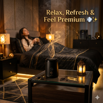 Rechargeable Electric Oud Bukhoor Burner – Luxury Arabic Incense Bakhoor Burner USB Portable