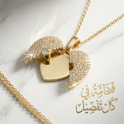 Gold Necklace Elegant Design - تصميم قلادة ذهبية أنيقة