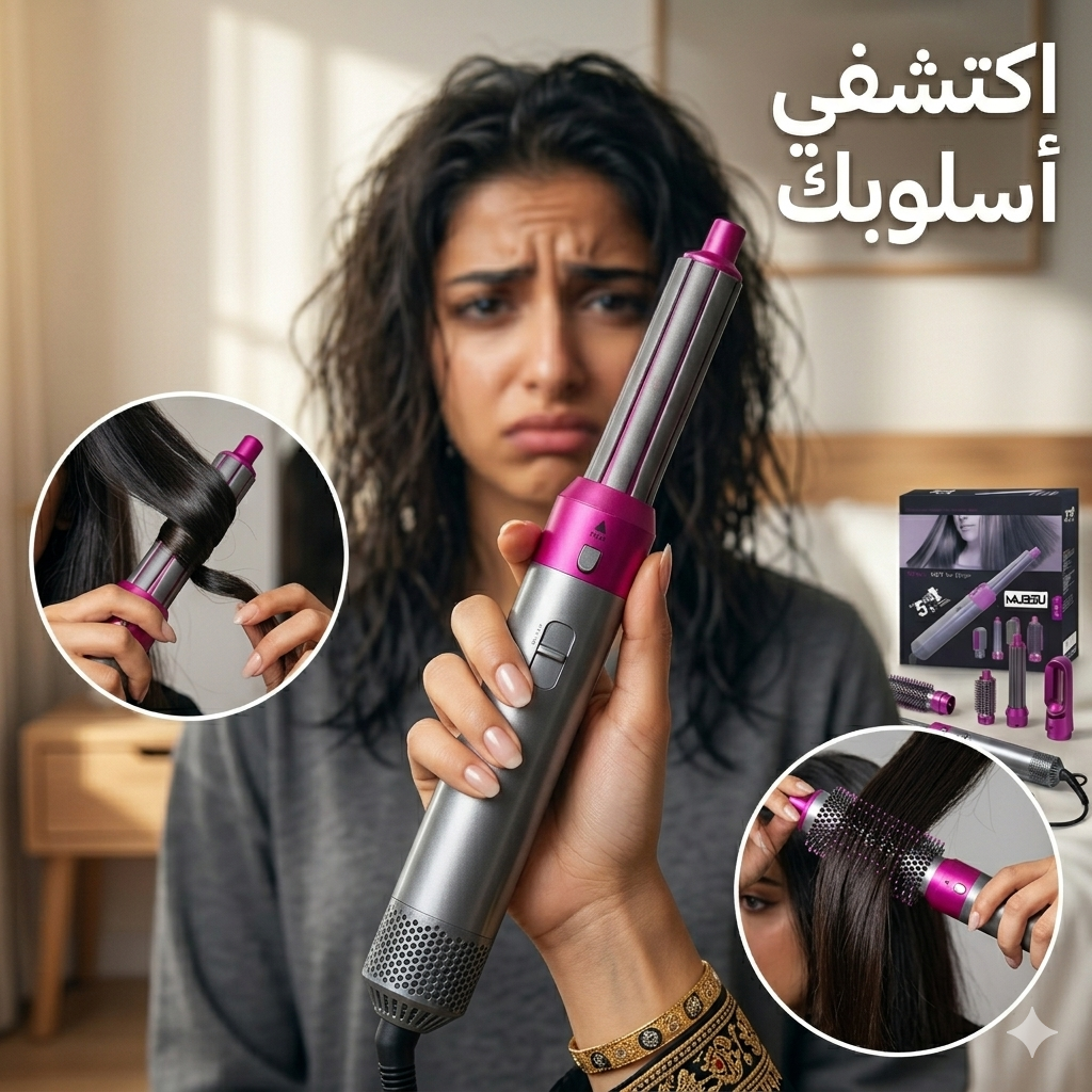 5 in 1 Multifunctional Hair Dryer & Styling Tool 🌸 — Curler + Straightener + Blower