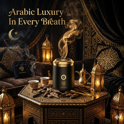 Rechargeable Electric Oud Bukhoor Burner – Luxury Arabic Incense Bakhoor Burner USB Portable