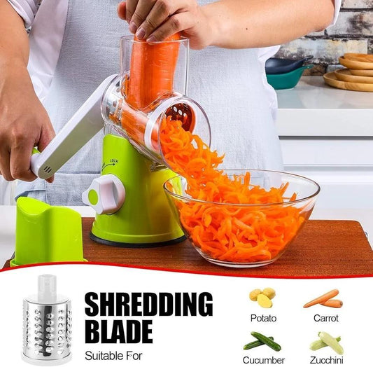 Table Top Drum Multifunctional Roller Vegetable Cutter Hand Crank Home Kitchen Shredder Potato Grater
