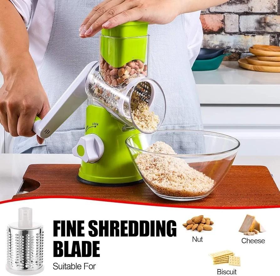 Table Top Drum Multifunctional Roller Vegetable Cutter Hand Crank Home Kitchen Shredder Potato Grater