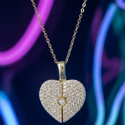 Heart Necklace Gift Box - قلادة قلب مع علبة هدايا