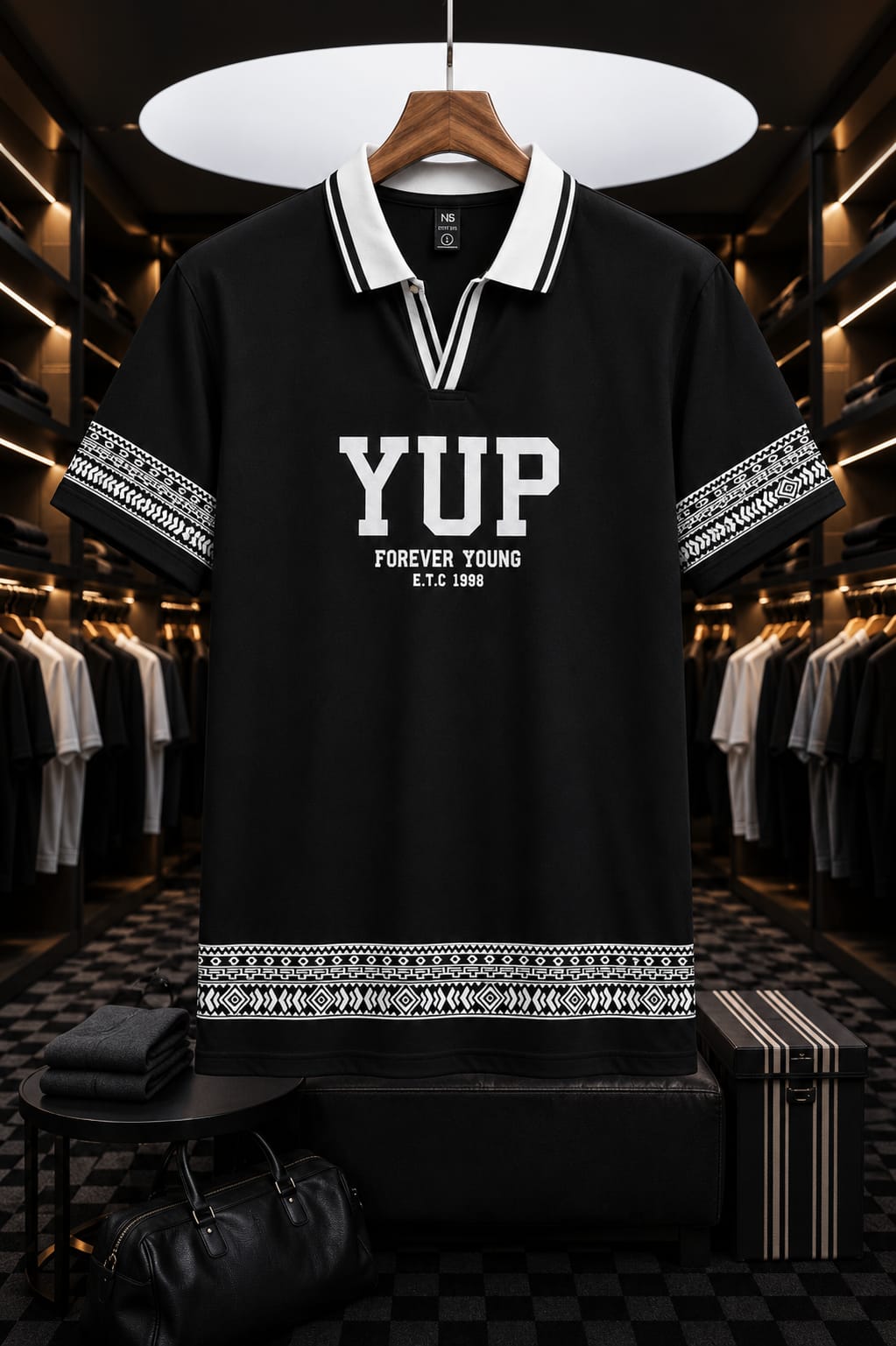 New Trending Collar Drop Shoulder Oversized Tee in Multi Colour