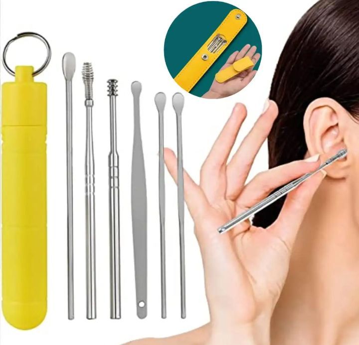 Ear Wax Removal Cleaning Tool Kit 6 Pcs Pick high quality stainless steel Tools