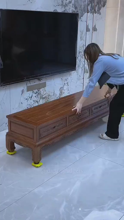 Furniture Moving Tool Heavy Object Mover Furniture Transport Lifter & Furniture Slides Moving House Cabinet Sofa Bed Desk 4 Wheeled Mover Roller 1 Wheel Bar Hand Tools Set